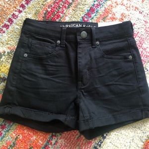 NWT - AE black shortie shorts - size 2